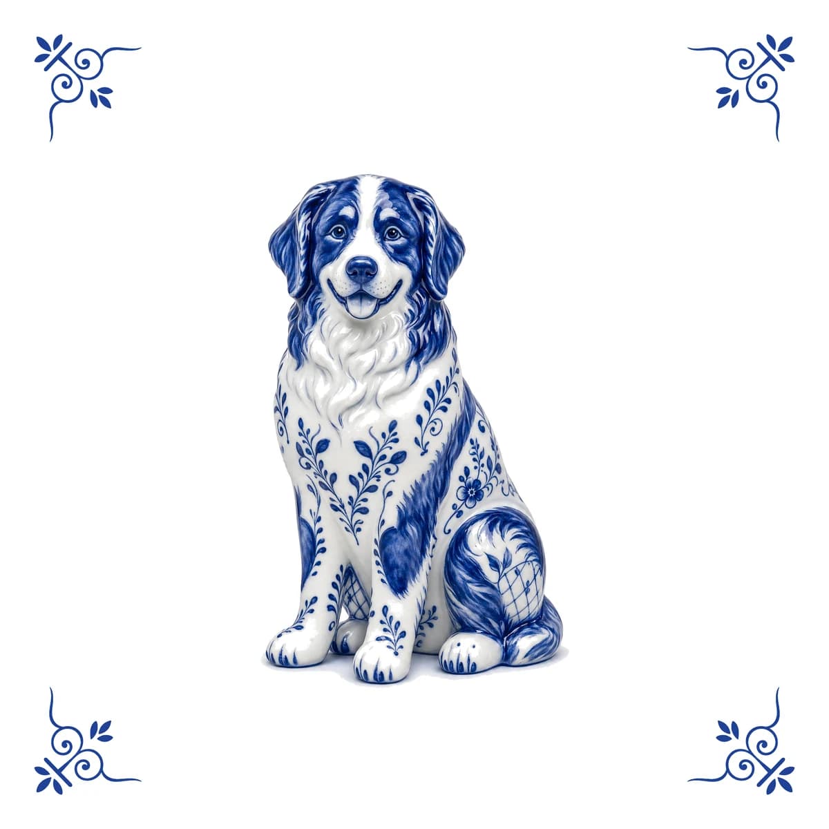 Bernese mountain dog – Delft blue tile