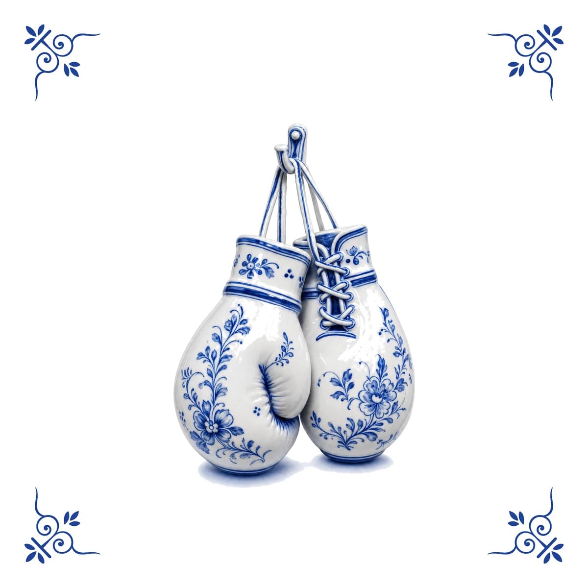Boxing gloves – Delft blue tile