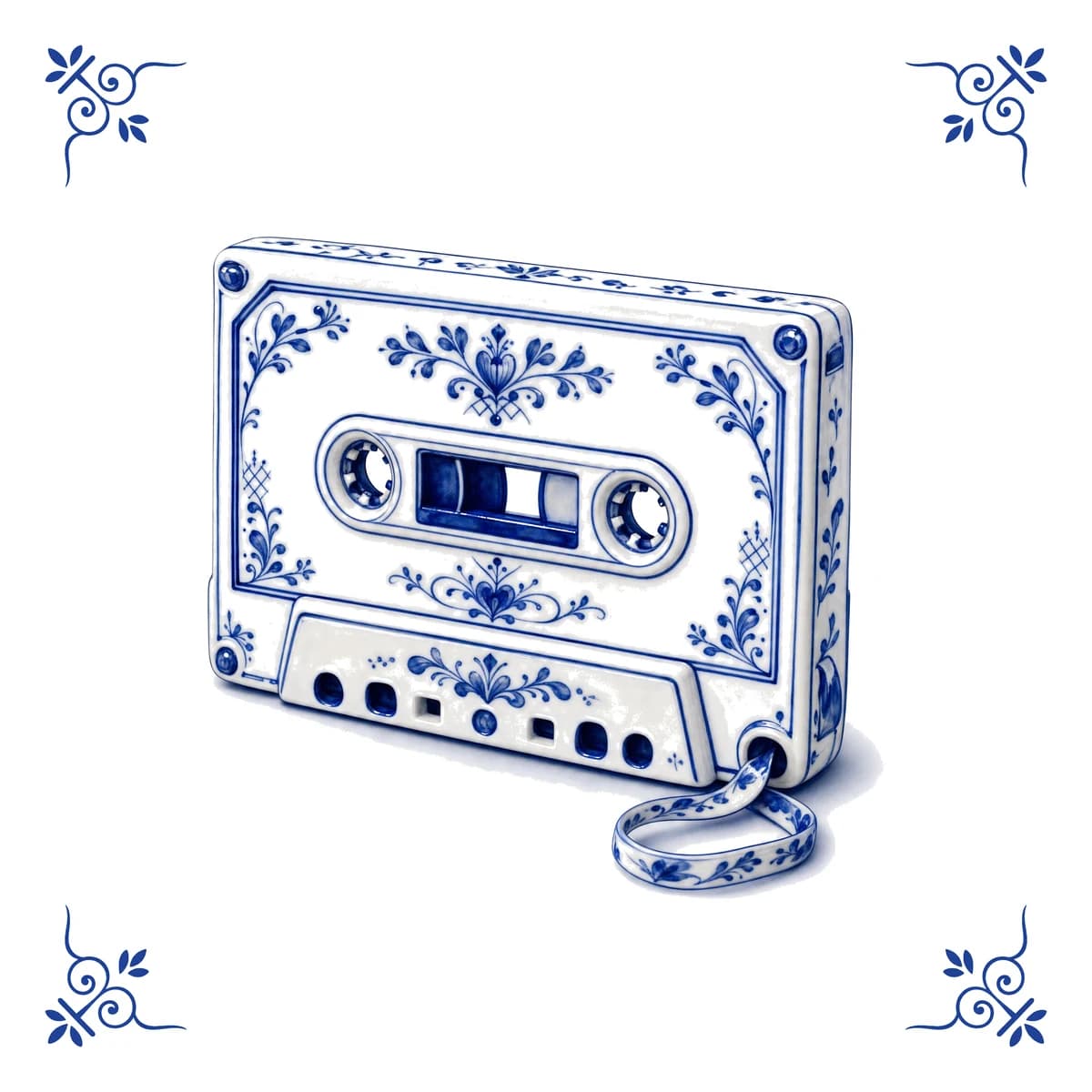 Cassette tape – Delft blue tile