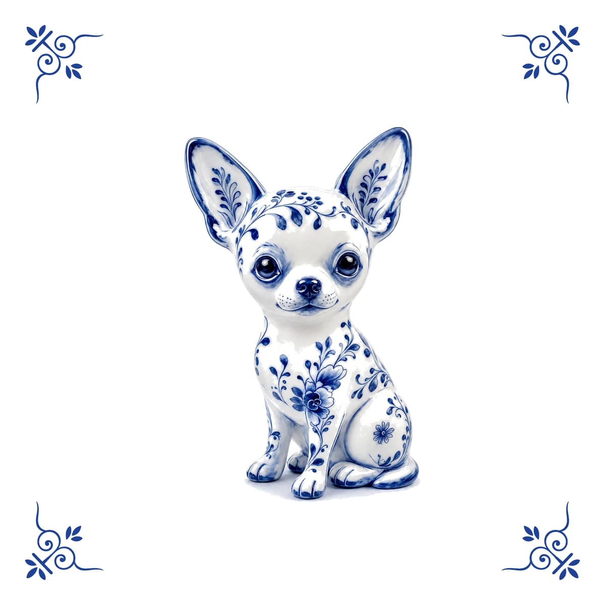 Chihuahua – Delft blue tile