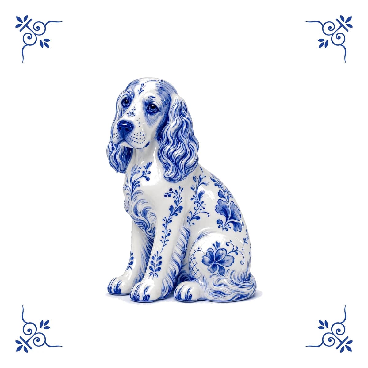 Cocker spaniel – Delft blue tile