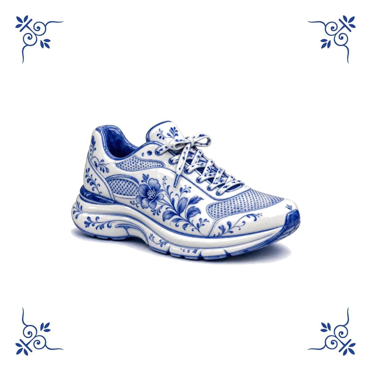 Running shoe – Delft blue tile
