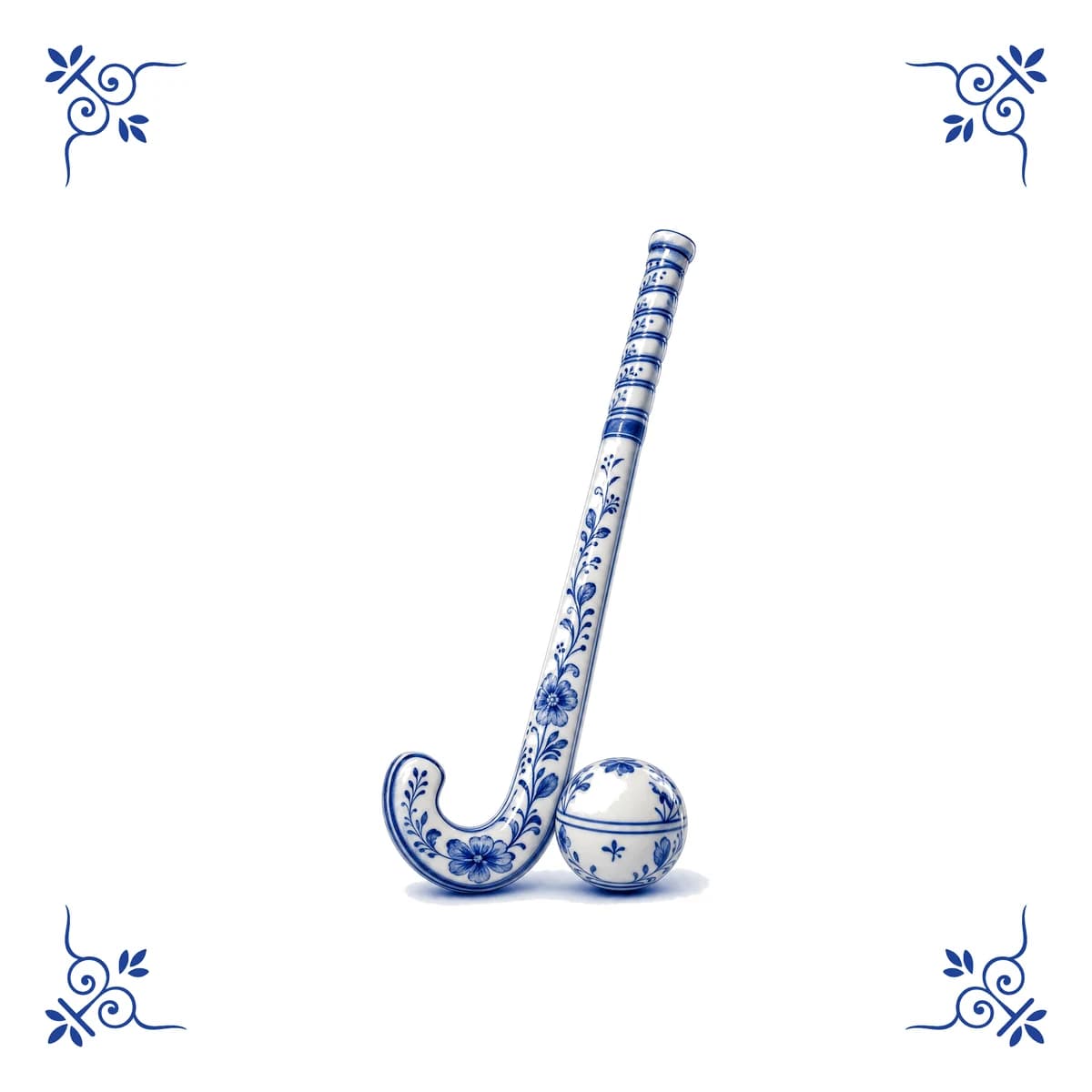 Field hockey stick – Delft blue tile