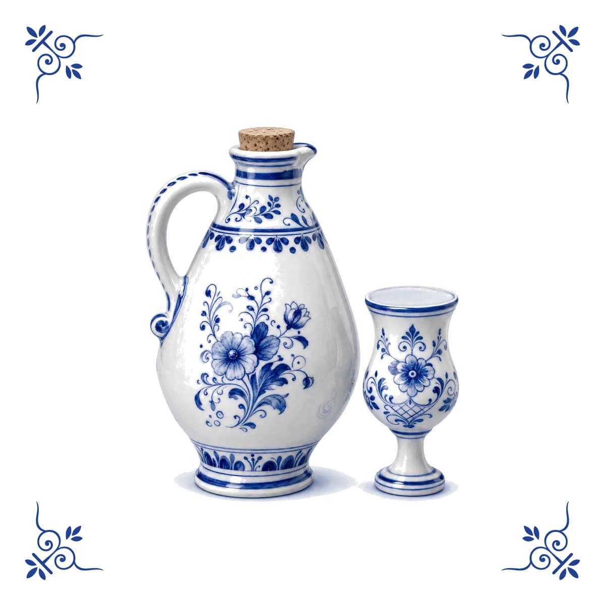 Jenever jug – Delft blue tile