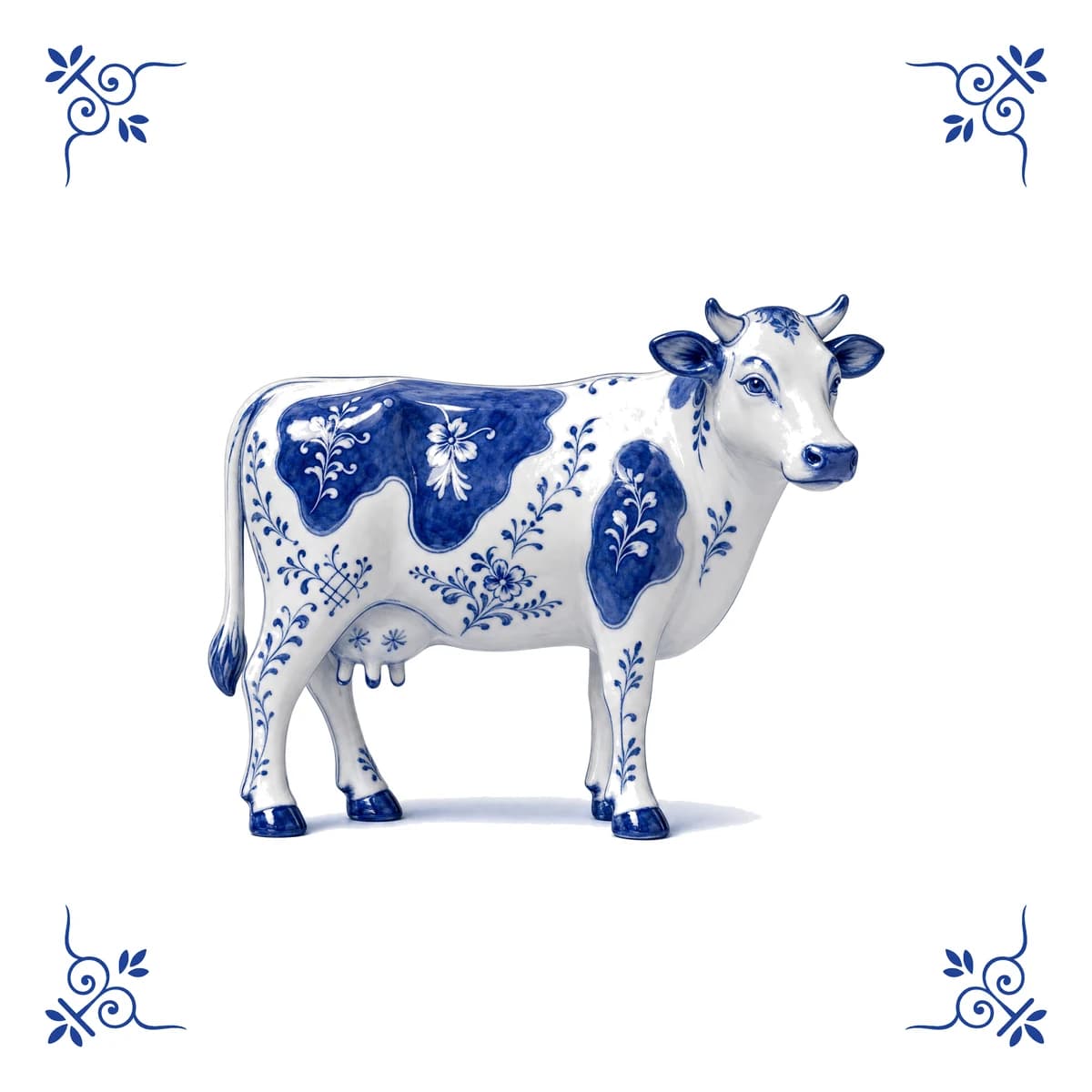 Dutch cow – Delft blue tile