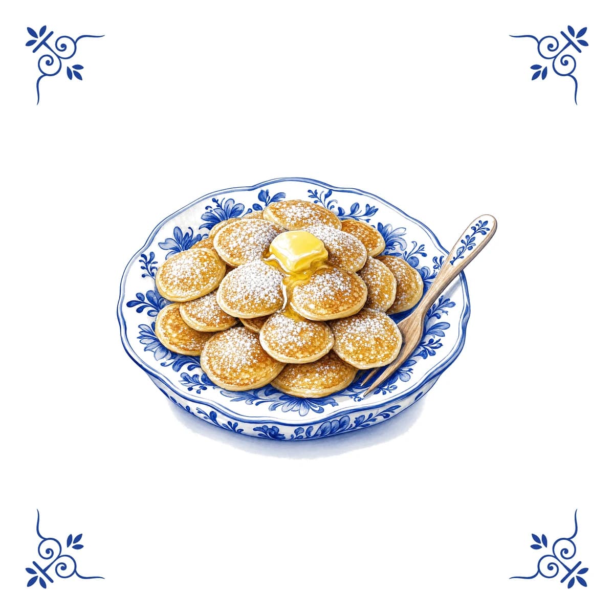 Poffertjes – Delft blue tile
