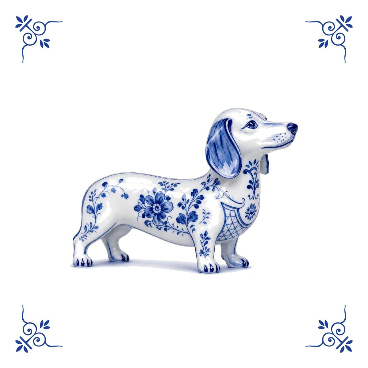 Dachshund – Delft blue tile