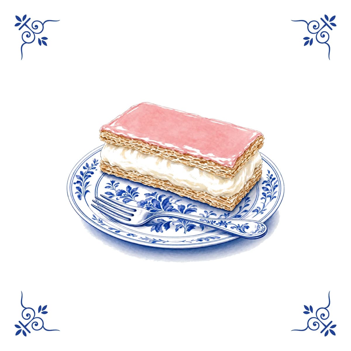 Tompouce – Delft blue tile