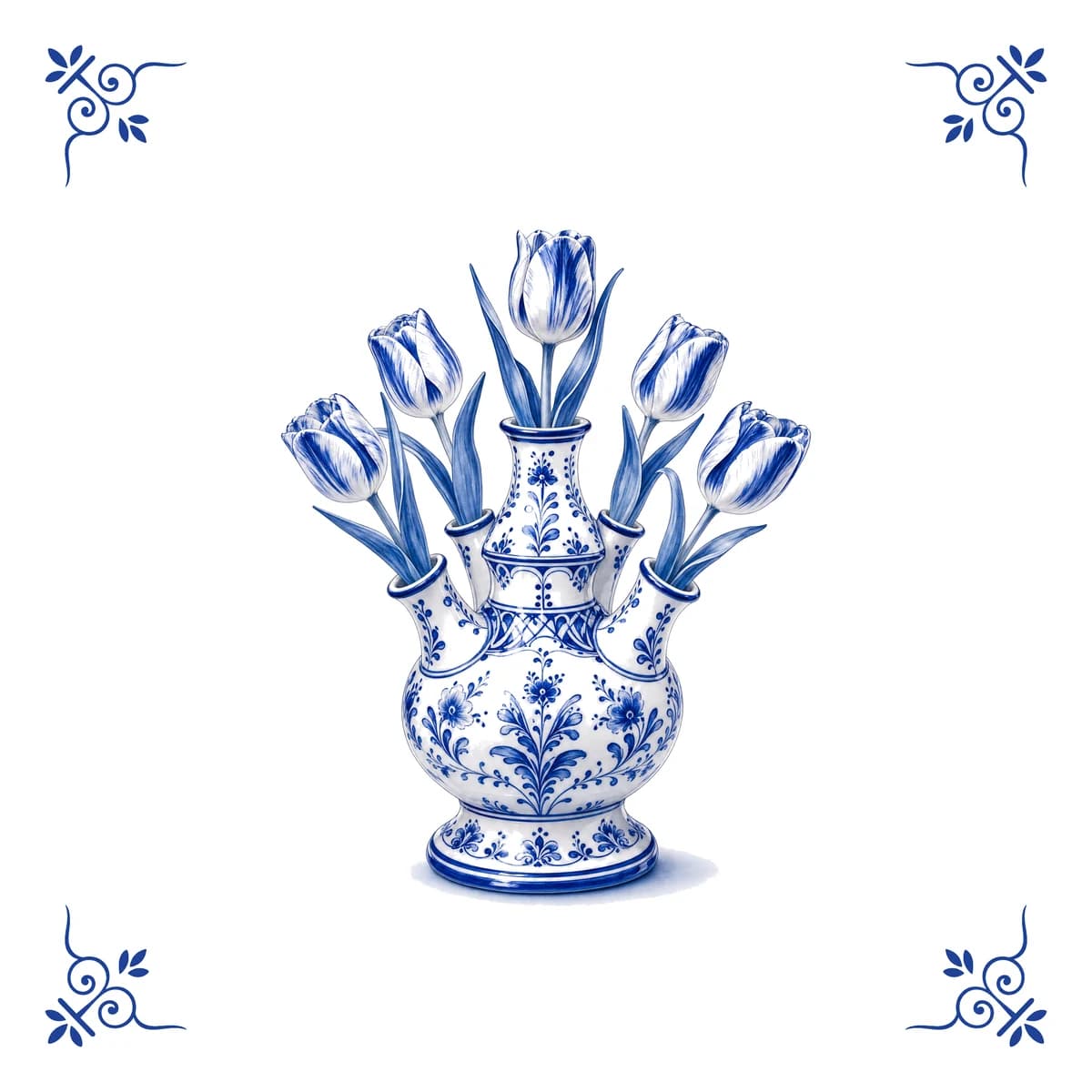 Tulip vase – Delft blue tile