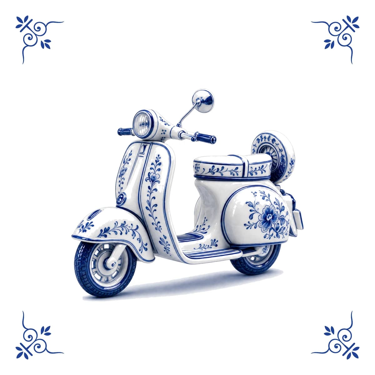 Classic Vespa – Delft blue tile